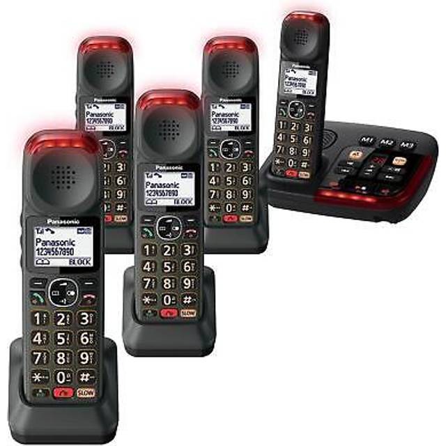 Panasonic kx-tgm425 five handset big button cordless phones