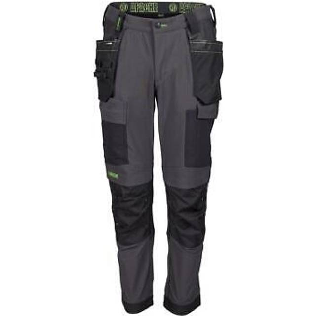 Men's Apache CALGARY Mens Trousers Grey Black - Multi - Size: L33/W38