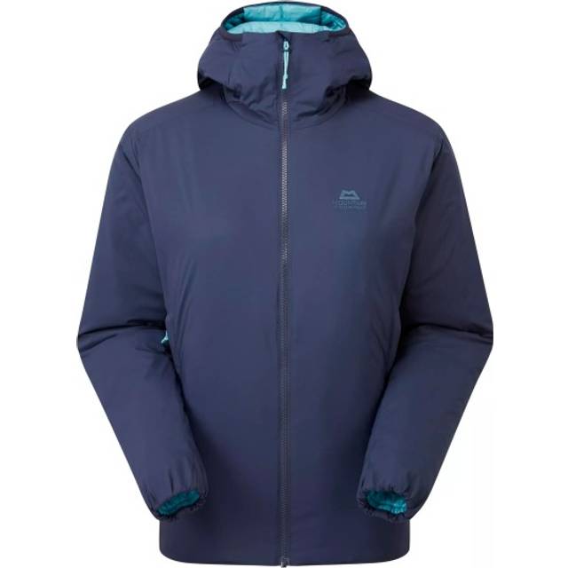 Mountain Equipment Women's Andola Hooded Jacket Yllejacka Dam Storlek 10 Färg blå
