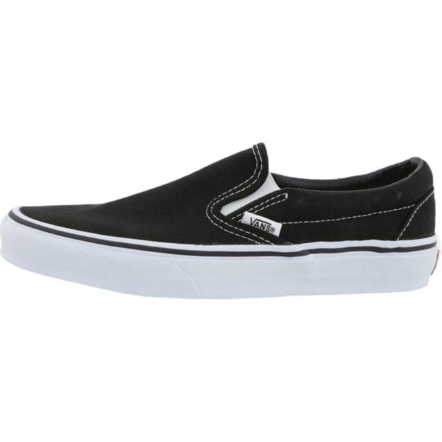 Vans Classic Slip-On Plimsolls - Black/Black, Black/Black, Size 3, Men