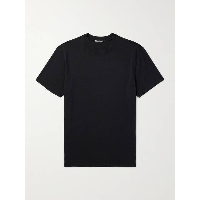 TOM FORD - Slim-Fit Lyocell and Cotton-Blend T-Shirt - Men - Black - IT 54
