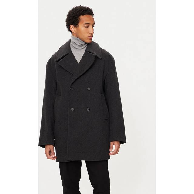 MK Wool Blend Peacoat - Grey - Michael Kors