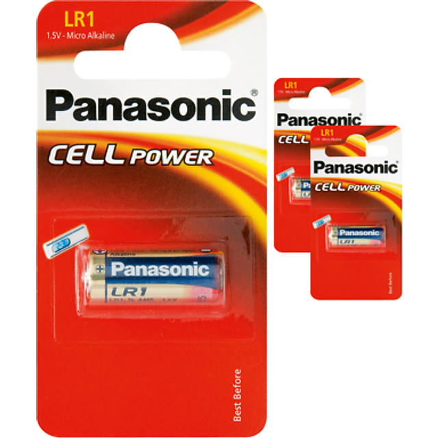 Panasonic lr1 n mn9100 e90 am5 kn 1.5v batteries x 3 long expiry date