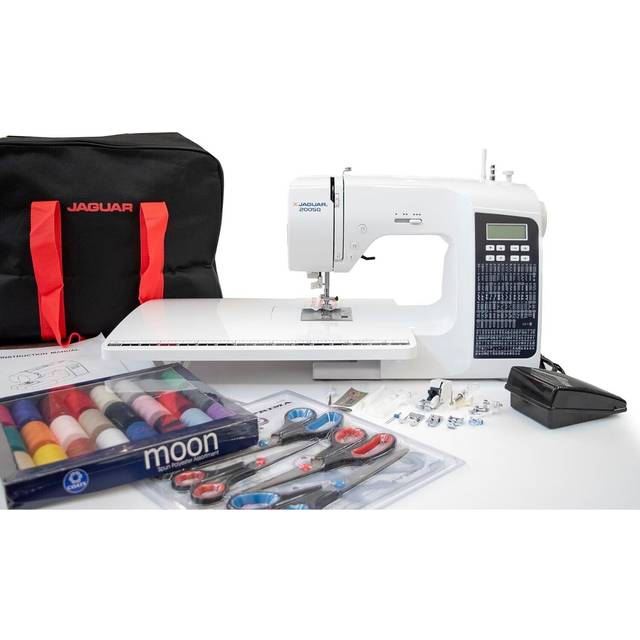 Jaguar 200sq computerised sewing machine, 200 stitches, 9 buttonholes, includes