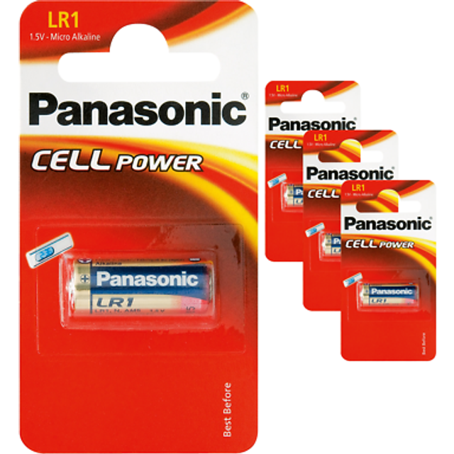 Panasonic lr1 n mn9100 e90 am5 kn 1.5v batteries x 4 long expiry date