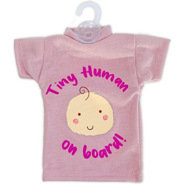 Tiny Human On Board T-Shirt Sign - Pink
