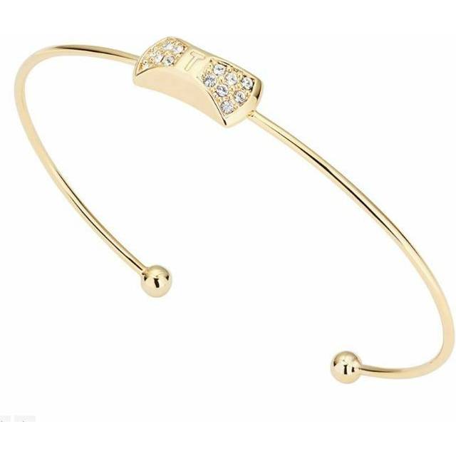 Ted baker pave arch bow cuff bangle gold crystal bracelet rrp £34.99