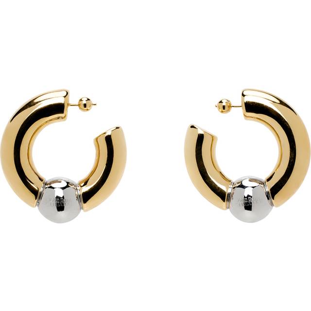 Jean Paul Gaultier Gold & Silver Tube Earrings - 9291-Goldsilver - UNI