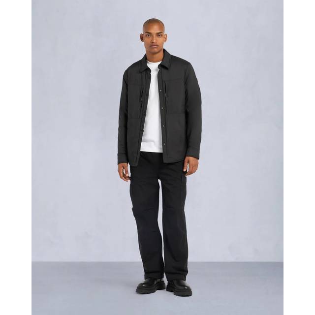 Men's Moose Knuckles Ash Mens Shirt Jacket - Black - Size: 38/Regular