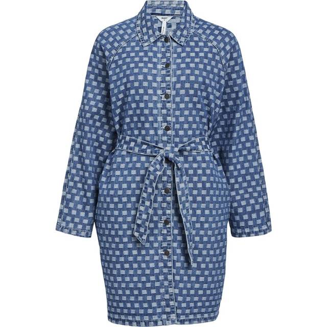 Patterned Denim Dress