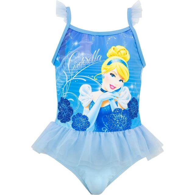 Disney cinderella swimming costume kids girls swimsuit swimwear 2-10 years blue