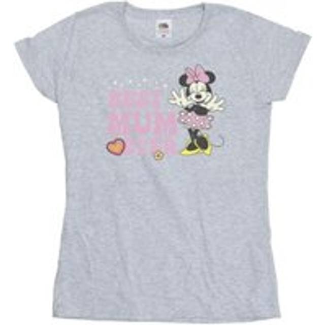 (XXL, Sports Grey) Disney Womens/Ladies Best Mum Ever Cotton T-Shirt