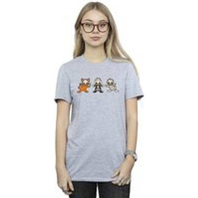 Duck Tales Halloween Costumes Cotton Boyfriend T-Shirt - Grey - XXXL