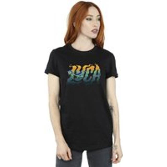 (XXL, Black) Disney Womens/Ladies Luca Swim Cotton Boyfriend T-Shirt