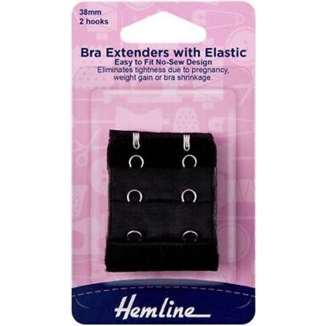 Hemline Bra Back Extenders Black