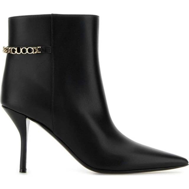 Gucci - 100mm Signoria ankle boots - women - Leather/Leather/Leather - 36 - Black