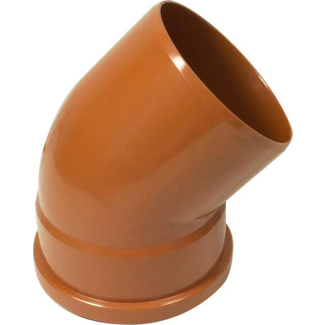 FloPlast Drainage Bend Single Socket - 45 Degree x 110mm