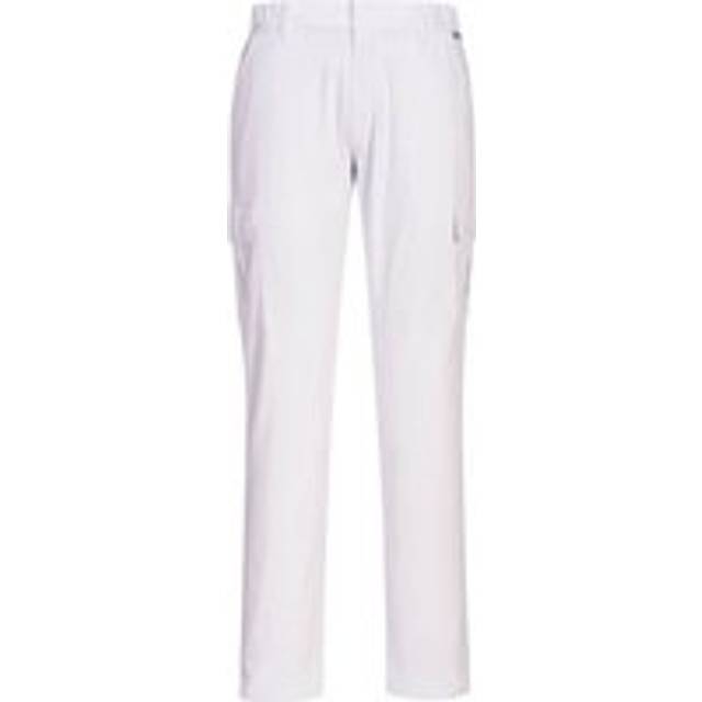 Portwest Stretch Slim Combat Trousers White 40" 31"