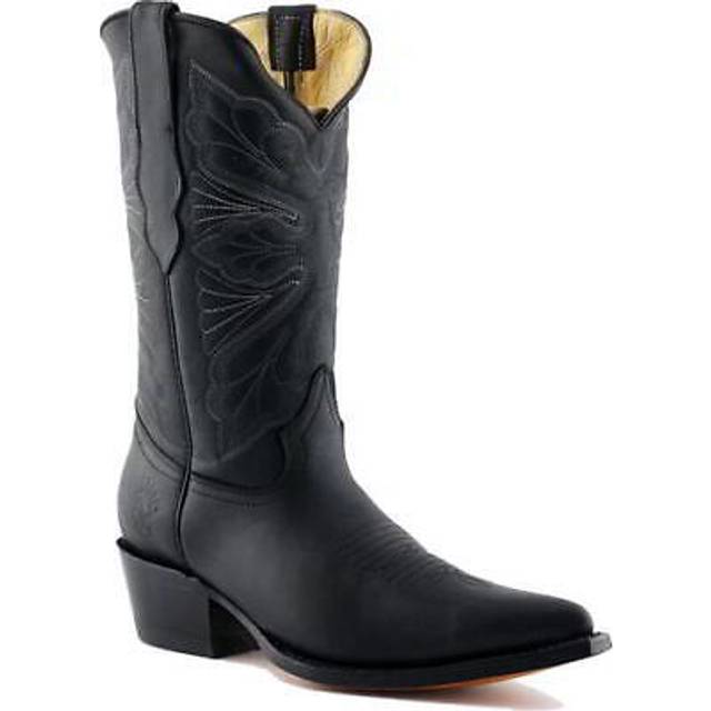 Grinders Women's Dallas Black Western Cowboy Boots - UK 3 / EU 36
