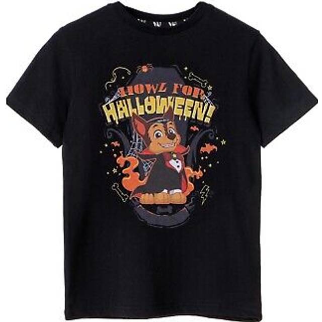 (3-4 Years, Black) Paw Patrol Boys Howl For Halloween Chase T-Shirt