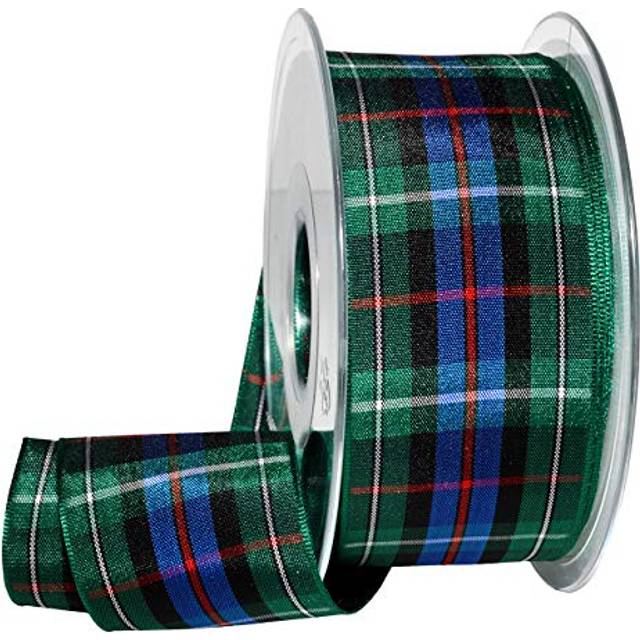 Morex Ribbon 975 Edinburgh  1.5 inches by 27 Yards  Rose Tartan