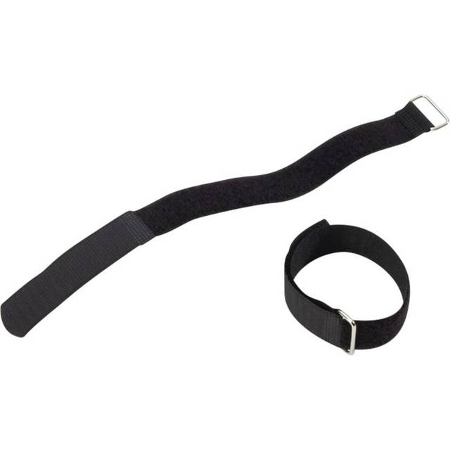 Adam Hall VR4040BLK Kardborreband-bundtband med bälte Statisk del och fleecedel (L x B) 400 mm x 38 mm Svart 1 st