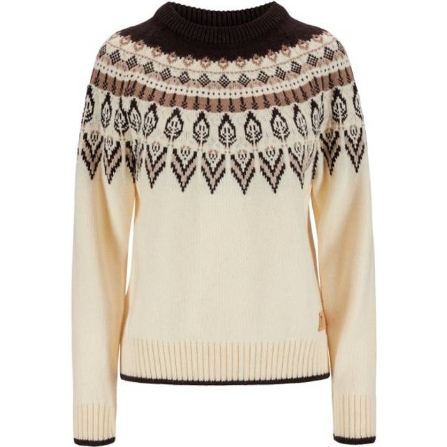 Dale of Norway Sula Sweater - Pullover - Dam OffWhite / Coffee / Sandstone L