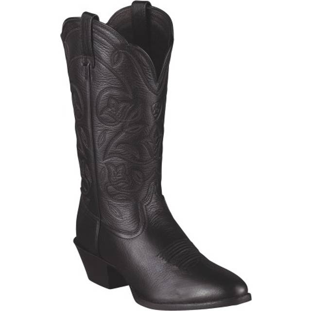 Women's leather western boots Ariat Heritage R Toe - Noir