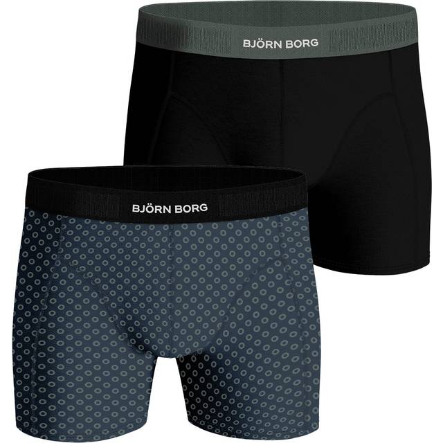 BJÖRN BORG Premium Cotton Stretch Boxer 2P |Marinblå |S