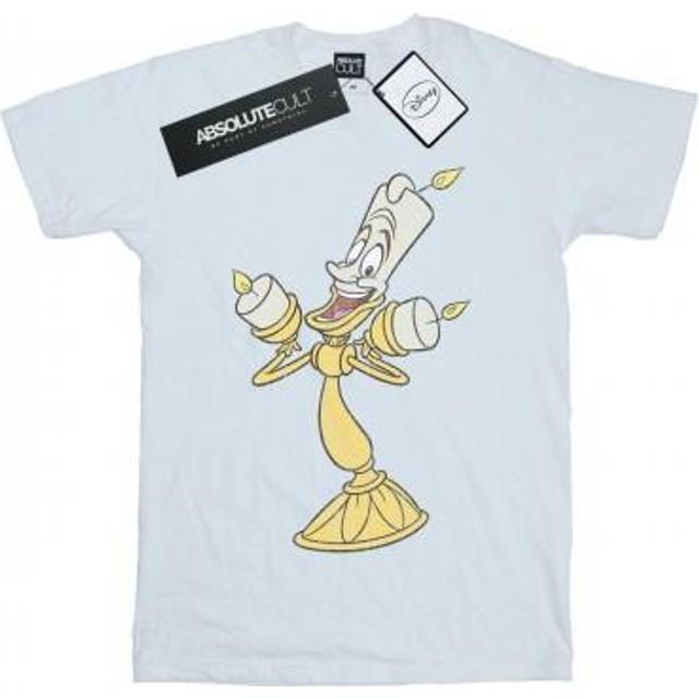 (L, Sports Grey) Disney Mens Beauty And The Beast Lumiere Distressed T-Shirt