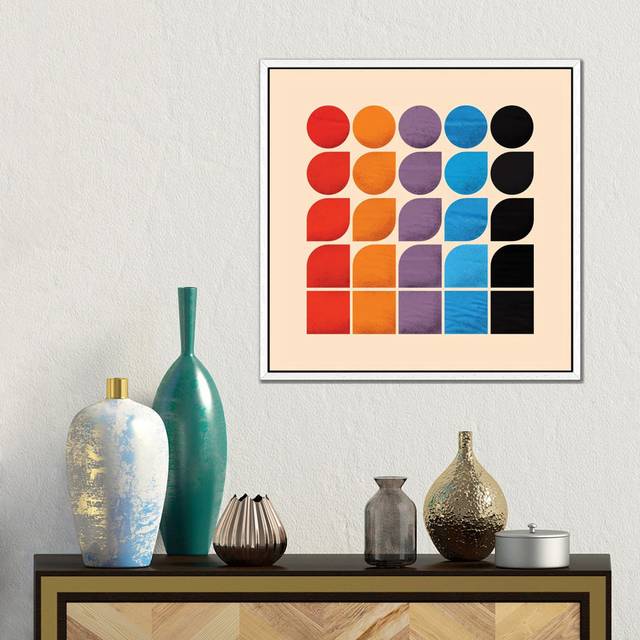 Changes Abstract Geometry by Show Me Mars - Gallery-Wrapped Canvas GiclÃ©e - White Framed (45.72cm H x 45.72cm W x 3.81cm D)