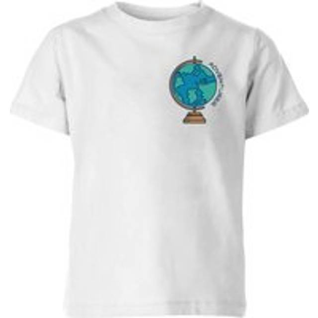 Globe Adventurer Pocket Print Kids' T-Shirt - White - 11-12 Years - White