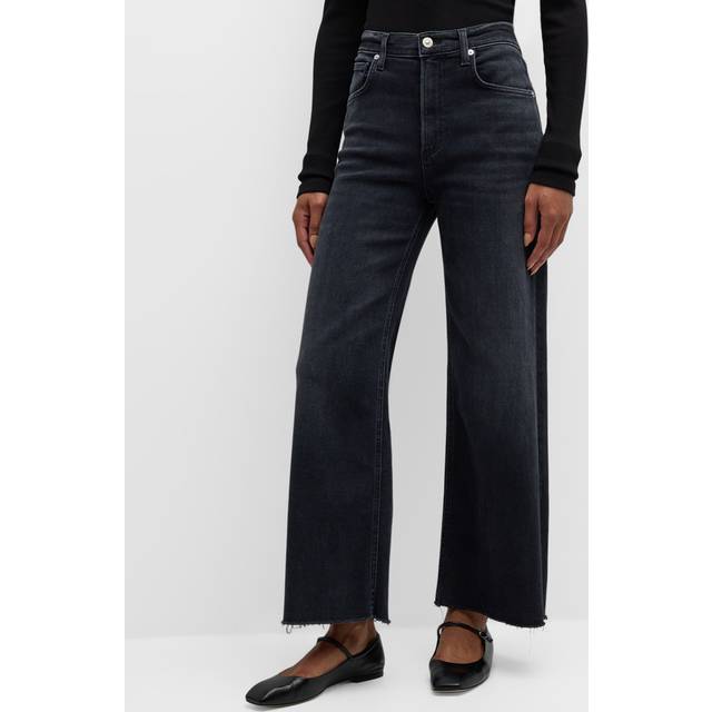 Lyra Wide-Leg Cropped Jeans - MEDALLION - 24