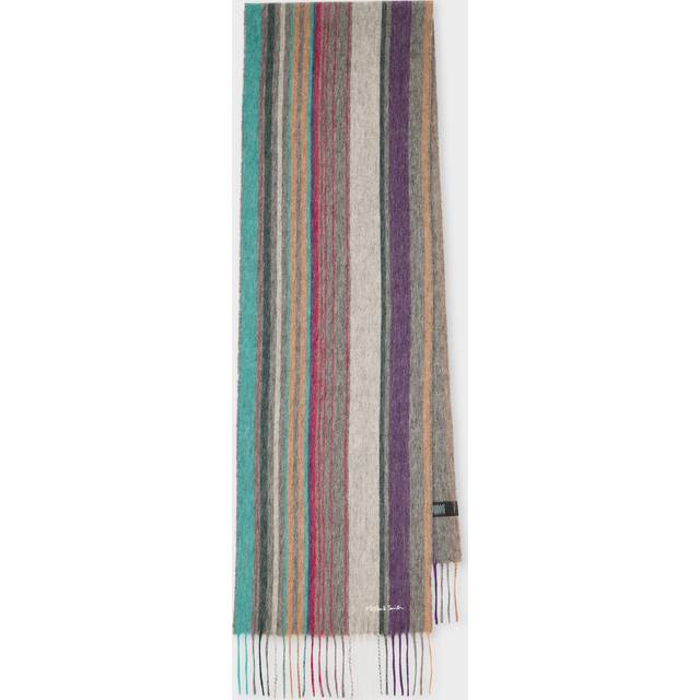 Muffler Scarf PS Reversible Torrent Stripe Lambswool Gray 150K N074 76 UK [Paul Smith] 100% Men's [Item]