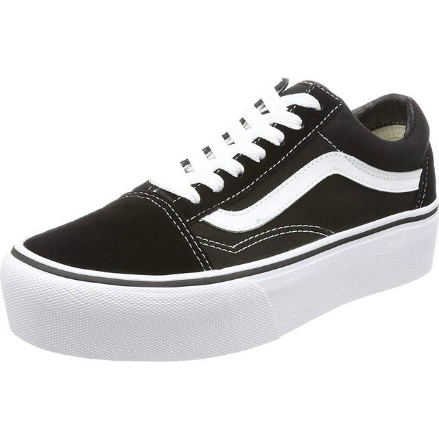 UA Old Skool Platform Suede Flatform Trainers - Black/White - 36 (3.5)