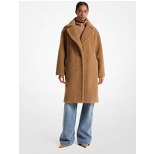 MK Oversized Shearling Teddy Coat - Brown - Michael Kors - L