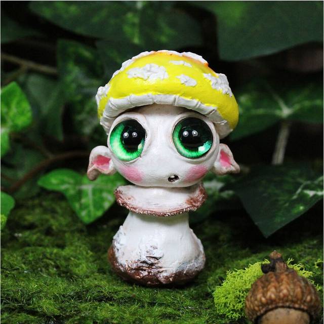 (Mushroom Fairy C) Colorful Mushroom Elf Resin Art Piece Creative Home Decor For Garden Patio Table Display