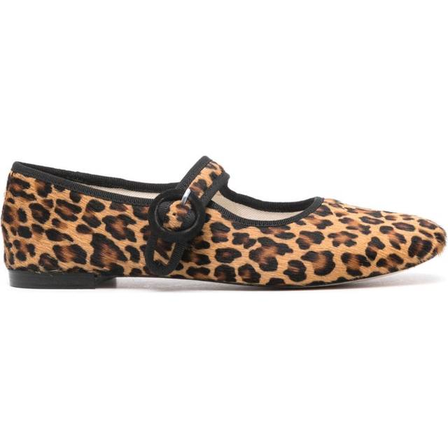 Repetto - Georgia ballet flats - women - Pony Fur/Calf Leather/Calf Leather/Fabric - 41 - Brown