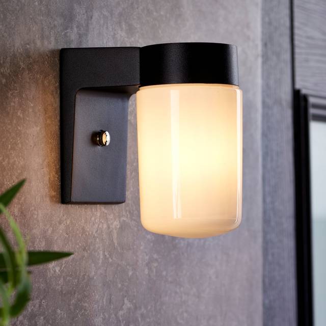 Elements Taylor Industrial Outdoor Wall Light - Black