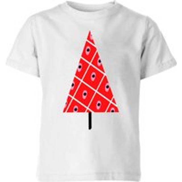 Spotty Christmas Tree Kids' T-Shirt - White - 5-6 Years - White