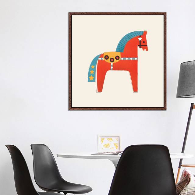 Christmas Horse by Show Me Mars - Gallery-Wrapped Canvas Giclée - Classic Wood Framed (93.98cm H x 93.98cm W x 3.81cm D)