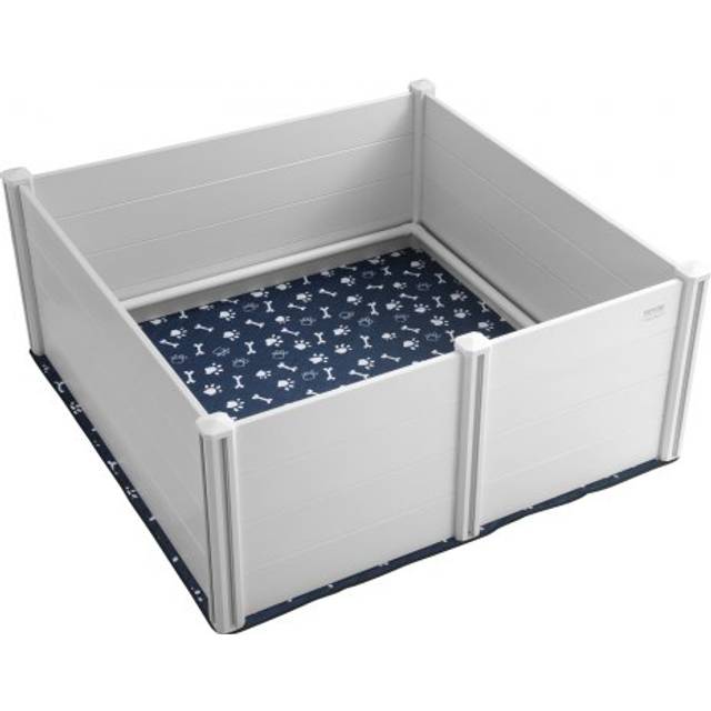 VEVOR Wurfbox Welpenlaufstall Welpenauslauf Tierlaufstall Wurfkiste 152x152x61cm
