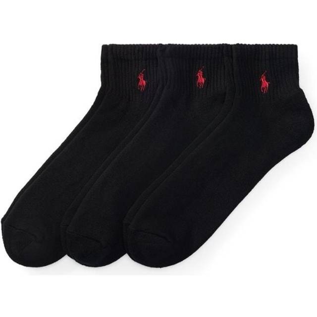 Polo Ralph Lauren – Svarta sportstrumpor i 3-pack-Svart/a