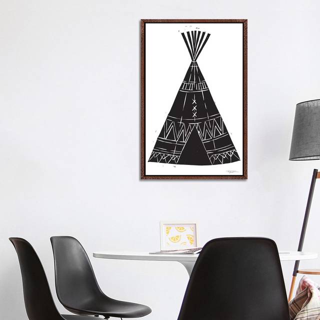 Tent With Tribal Patterns by Statement Goods - Gallery-Wrapped Canvas Giclée on Canvas - Classic Wood Framed (101.6cm H x 66.04cm W x 3.81cm D)