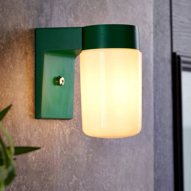 Elements Taylor Industrial Outdoor Wall Light - Green