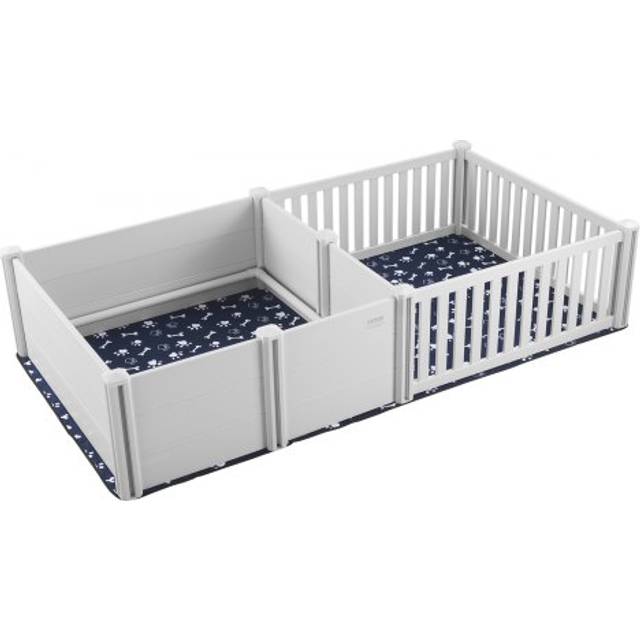 VEVOR Wurfbox Welpenlaufstall Welpenauslauf Tierlaufstall Wurfkiste 237x123x46cm