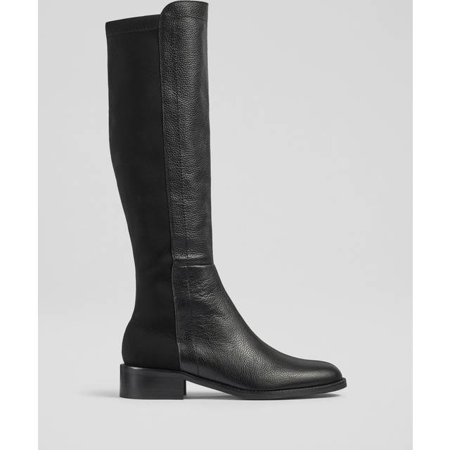 Womens LK Bennett Tallis Elasticated-Panel Leather Knee-High Boots
