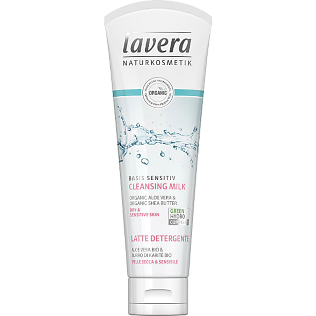 lavera Basis Sensitiv Cleansing Milk â Vegan â Organic Skin Care â Natural & Innovative Cosmetics â 125ml