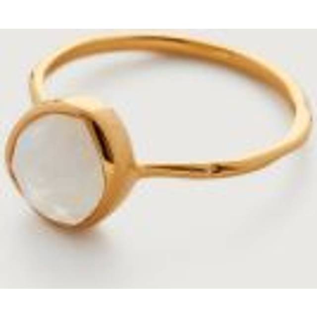 Monica Vinader Moonstone Siren Stacking Ring, Gold