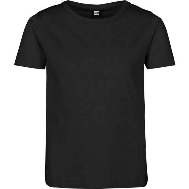 (9-10 Years, Black) Build Your Brand Girls Short-Sleeved T-Shirt